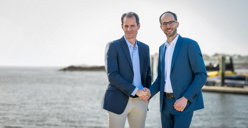 Jérôme Hilt, directeur de Pennavel et Ken Ilacqua, Directeur Offshore de Q ENERGY. Crédit photo : Hélène Vauché