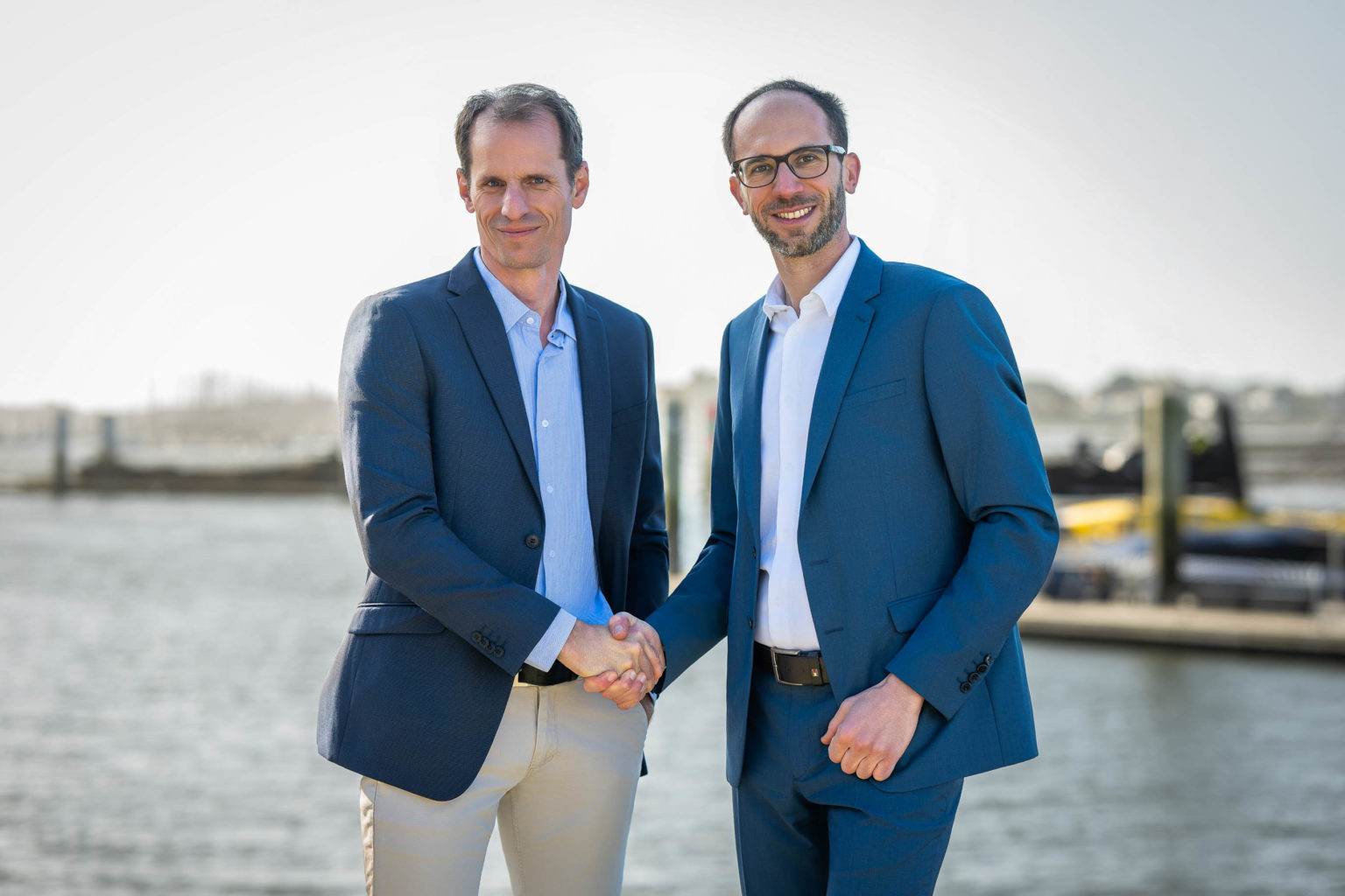 Photo : Jérôme Hilt, directeur de Pennavel et Ken Ilacqua, Directeur Offshore de Q ENERGY. Crédit photo : Hélène Vauché